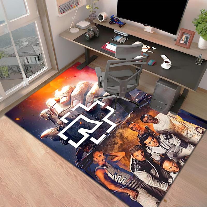 1PC German Rams Print Rug - home decoration Carpet For Living Room Bedroom Flooring Computer Chair Area Rug