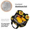 Sunflower With The Light Of Stars Insulated Lunch Tote Bag for Women Floral Cooler Thermal Food Lunch Box Kids School Children