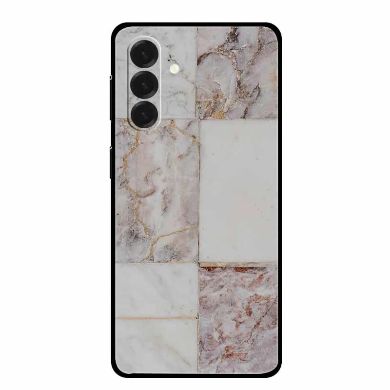 For Samsung Galaxy A17 Cases Marble Painted Black Silicone Back Cover Case for Galaxy A17 5G Protective Shell A17 Texture Bumper