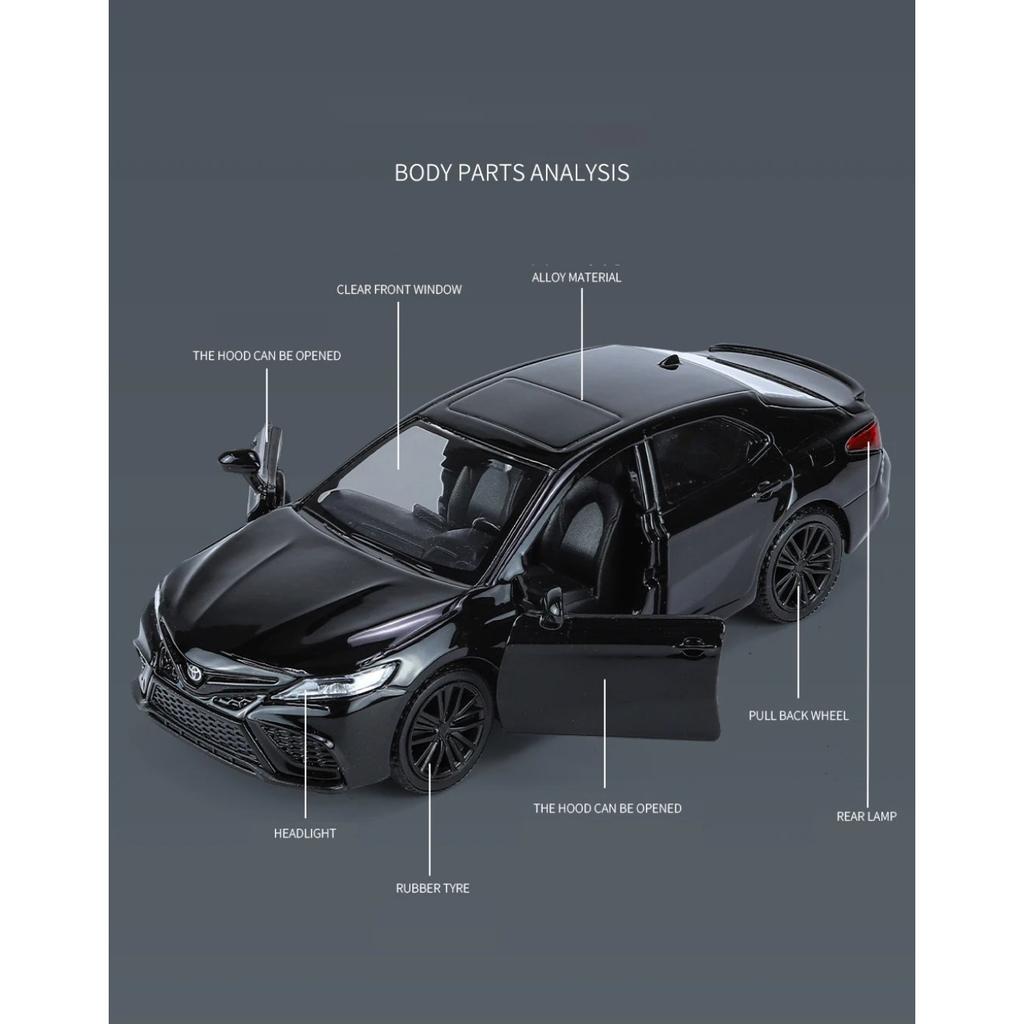 1/36 TOYOTA Camry XSE Alloy Car Model Diecasts Metal Vehicles Car Model Simulation Miniature Scale Collection Childrens Toy Gift