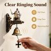 Medieval Crusader Doorbell Gothic Retro Cross Knight Decorative Entry Bell Weather Resistant Outdoor Wall Ornament for Man Cave Bar Porch Castle Home