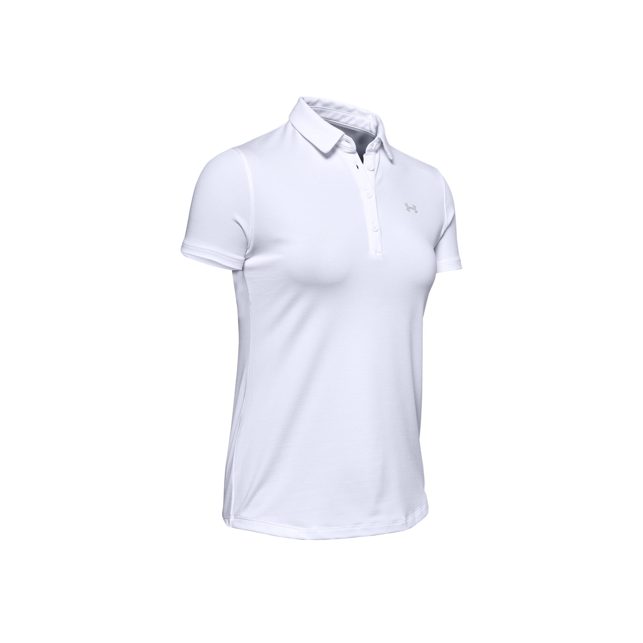 

Under Armour Zinger Casual Breathable Golf Polo Shirt Women tops White 1353124-100 L