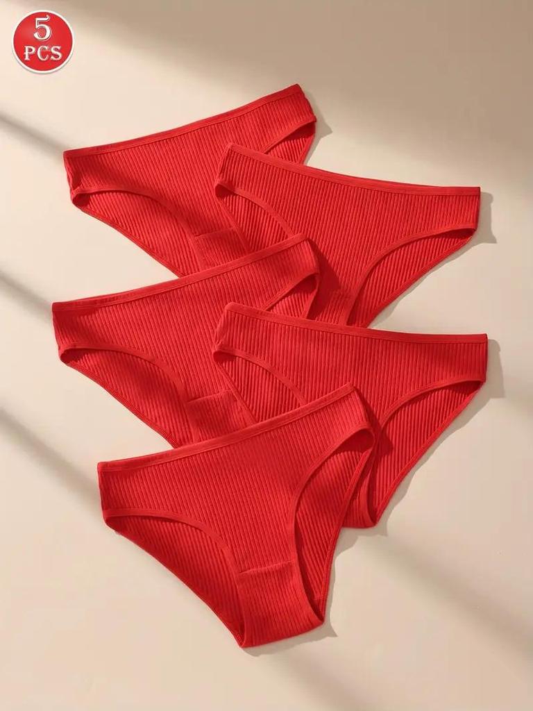 5 ks Dámské kalhotky Měkké bavlněné spodní prádlo Sexy dívčí kalhotky Dámské prodyšné strečové kalhotky Dámské spodní prádlo S-XXL
