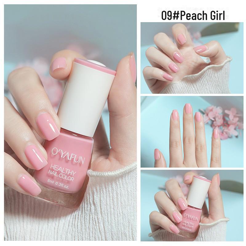 Ou Yafei 8ml Water-Based, Long-Lasting, Quick-Dry, Peelable Nail Polish