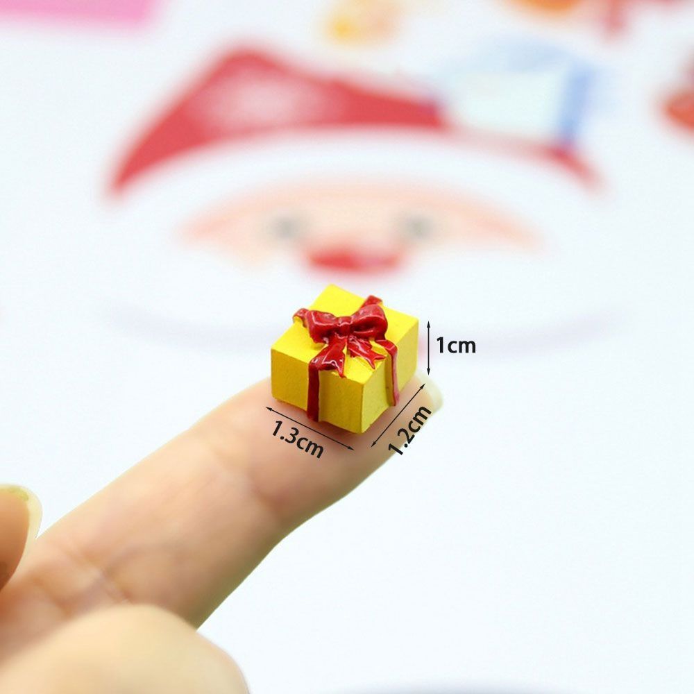 10PCS Cube Resin Gift Box Mini Simulation Gifts Box  Phone Case Decoration
