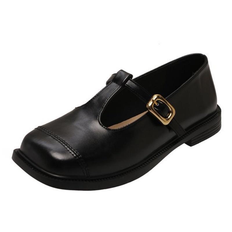Fashion 2025 New Spring Autumn Leather Women Shoes Mary Jane Retro Solid Color Loafers Low Heels Casual Comfortable Soft Ladies Shoes