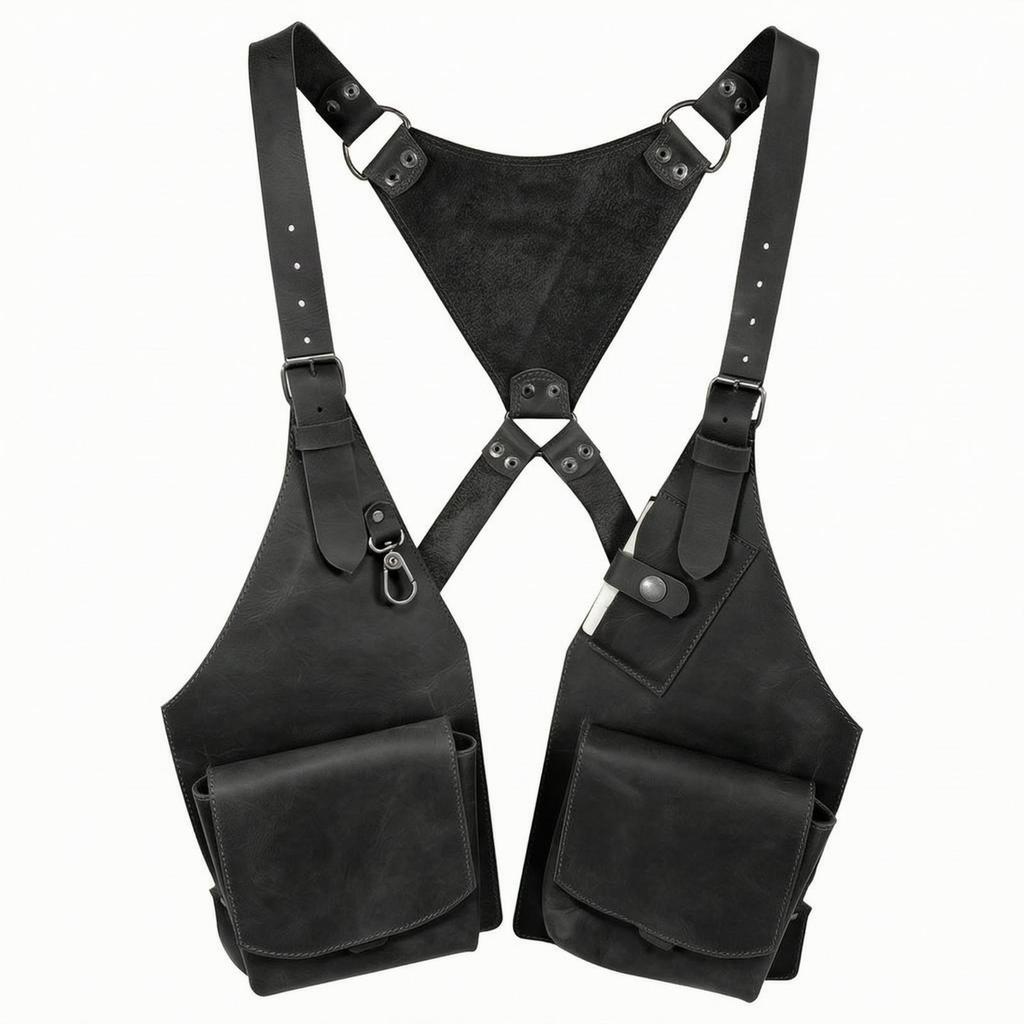 Kožená crossbody taška přes hrudník s ramenním popruhem pro Cosplay Kostým Festival