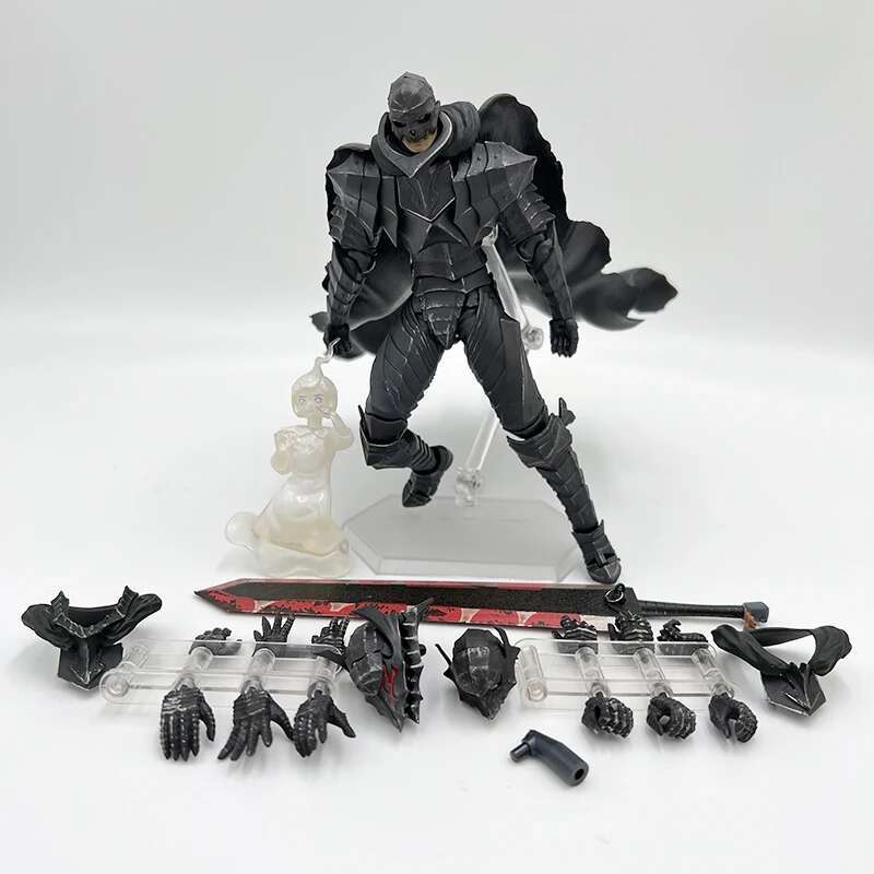L 25cm Guts Anime Figur Guts Berserker Rüstung Action Figur Berserk Schwarzer Schwertkämpfer Figur Sammlung Modell Puppe Spielzeug