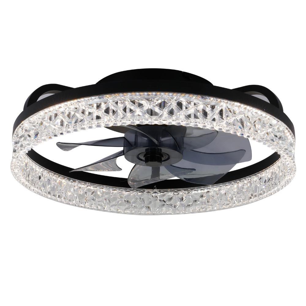 50 * 50 * 16cm Modern And Fashionable Electric Ceiling Fan Lamp Bedroom LED Ceiling Fan Light Intelligent Silent Chandelier Fan