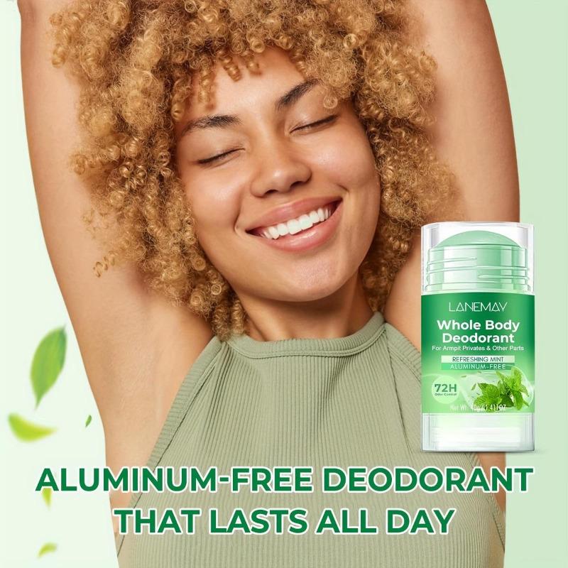 Whole Body Deodorant - Refreshing Mint Scent, Long-lasting Odor and Gentle Underarm Care - Nourishing The Skin and Staying Dry - 72 Hours of Fragrance