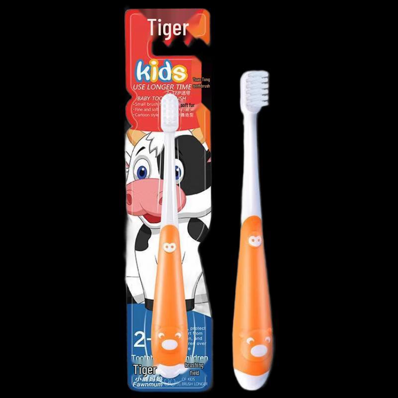 Little Deer Mom Kids Cartoon Soft Bristle Toothbrush