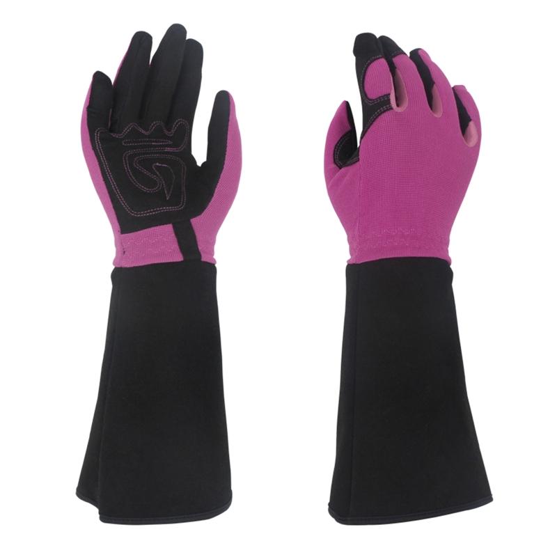 Rose Pruning Gloves for Men & Women Long Thorn Proof Gardening Gloves Breathable Leather Gauntlet- Best Garden Gifts