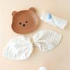 Baby Towel Teething Bib Soft Burp Cloth for Toddlers Thick Layer Handkerchief Sweat Wipe Towel Newborn Face Towel 5pcs