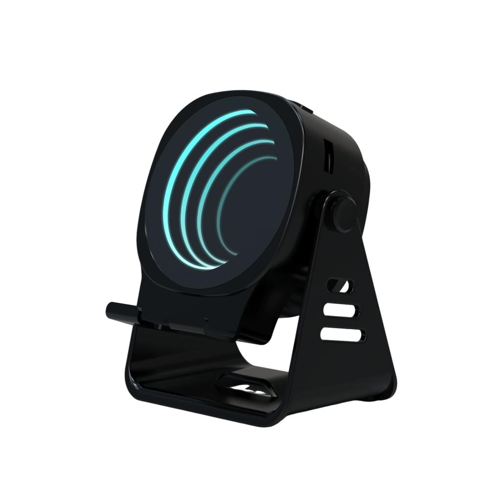 Multifunctional Desktop Stand Creative Night Light Bluetooth Speaker with RGB LED Lights and High-Definition Sound Quality black