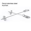 2Pcs Parrot Pet Hanging Skewer Feeder Fruit Holder Food Stick Portable Birds Foraging Toy Parrots Cockatoo Cage