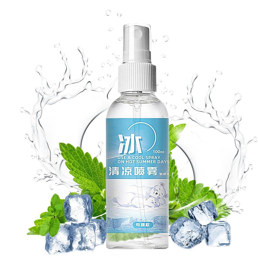 100ml Refreshing Cool Cooling Spray For Body Fine Mist Body Cooling Spray Safe Portable Instant Cooling Long Lasting Sprays