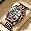 1pcs Men's Silver Dial Alloy Strap Vintage Fashion Skeleton Gear Luxury Details Mechanical Watch for Daily Business Party Holida