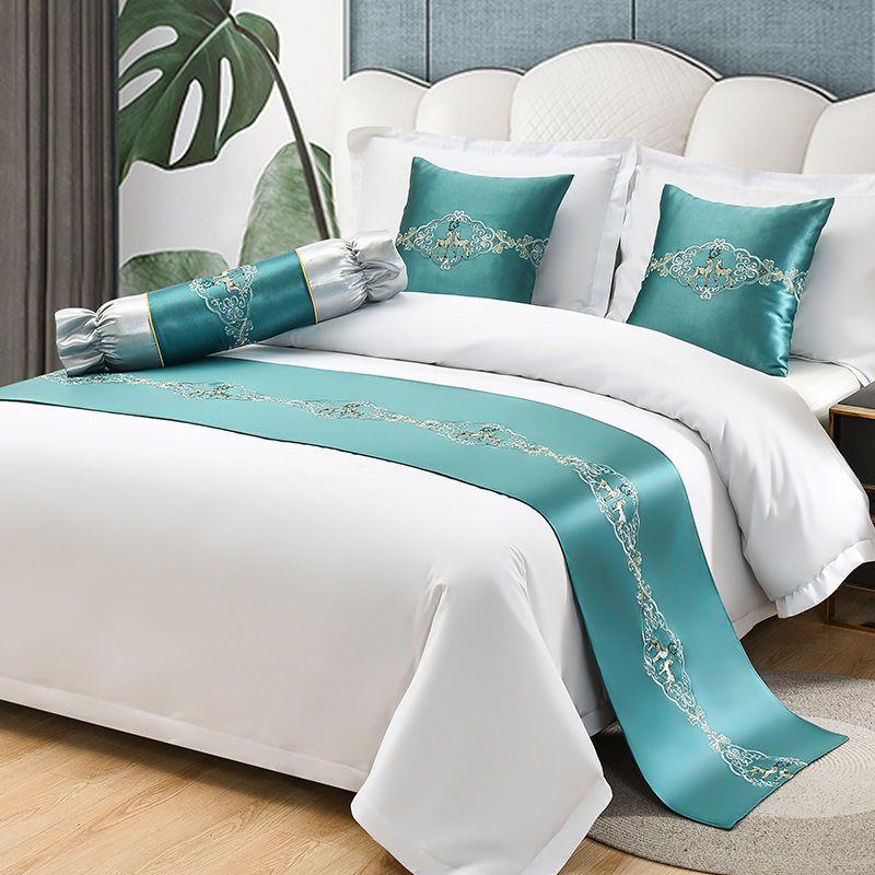 Nordische high-end huisdecoratie Ambachtelijk Zacht en Comfortabel Bed-eind Handdoek Stofdicht lange strook bedvlag 50x50 pillowcase 1pc