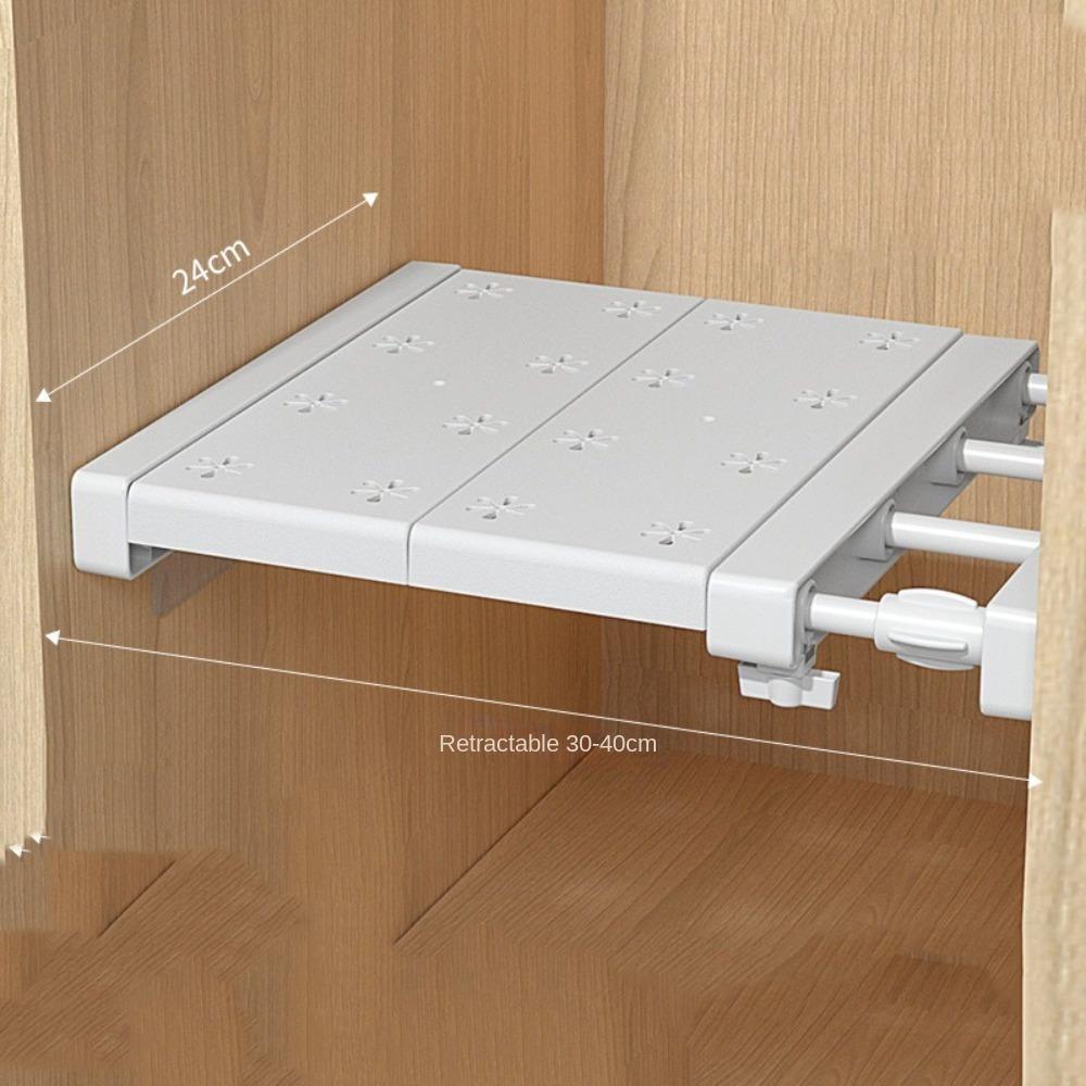 

Регульована стійка для зберігання в шафі Розсувні тримачі для шафи Багаторівнева полиця-роздільник для гардеробу 30-40cm