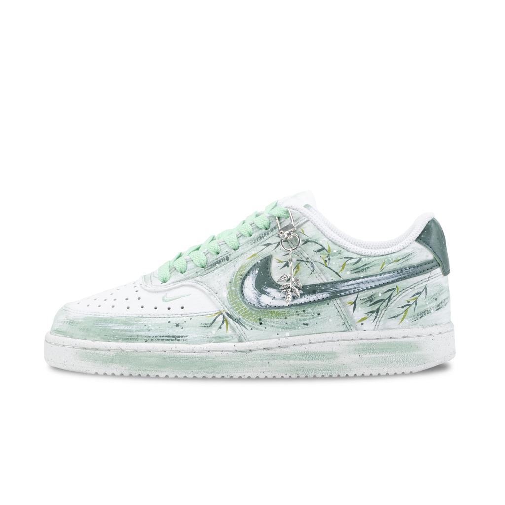 Nike Court Vision Low Spring Willow In The Breeze Slip Resistant Abrasion Resistant Low Top Skateboard Shoes Women's FV9952-104(Team626-)
