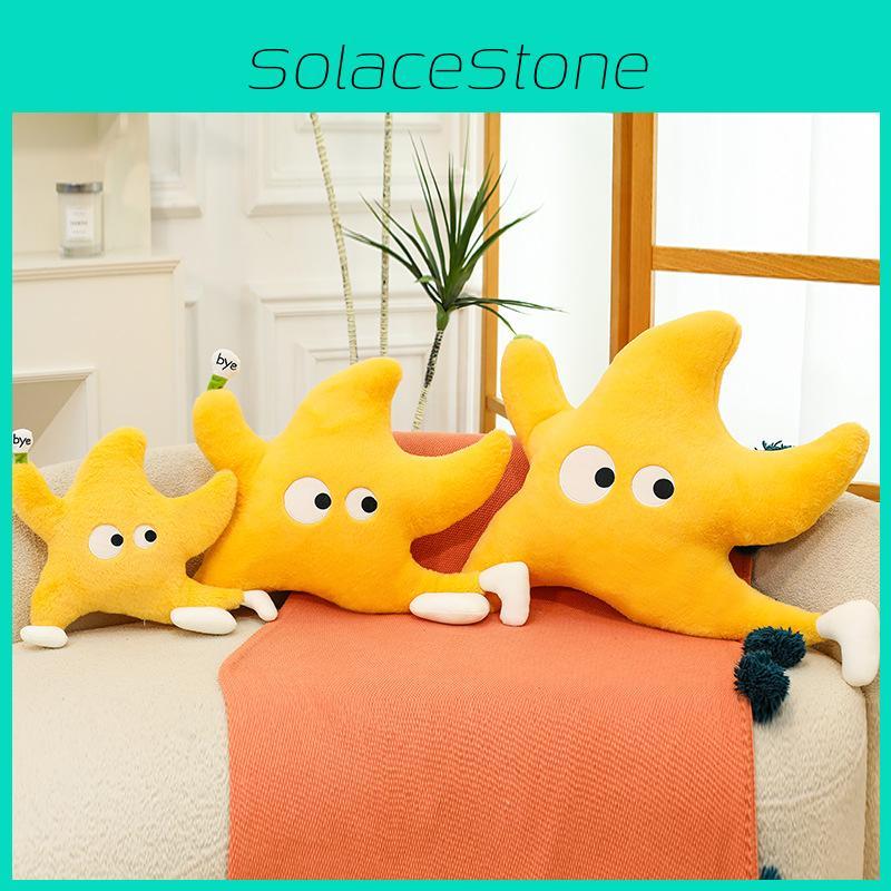 Star Plush Pillow With Running Posture Design For Kids Bed Headboard Decor