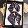 2026 New Floral Printed Square Scarf Women's Spring and Summer Polyester Fiber Scarf Fashion Bag Ribbon Hair Bands Bandana