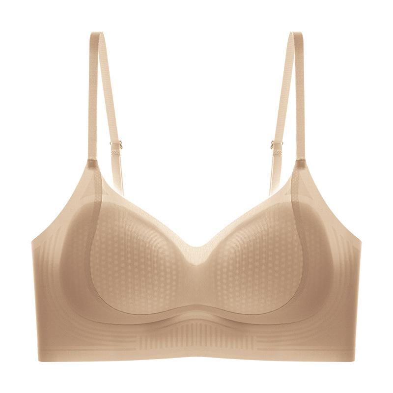Liquid foundation skin seamless underwear women's small breasts gather without steel ring beauty back cover fixed cup bra