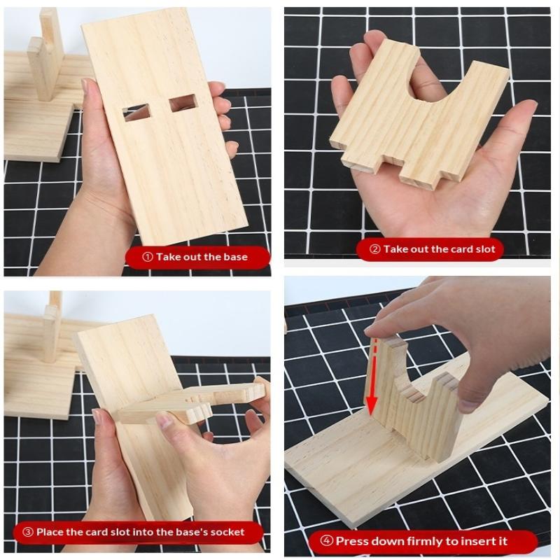 Holz Klebepistolenhalter Ständer Werkzeugaufbewahrung Halterung 20x8cm Bastelzimmer Organizer Basis