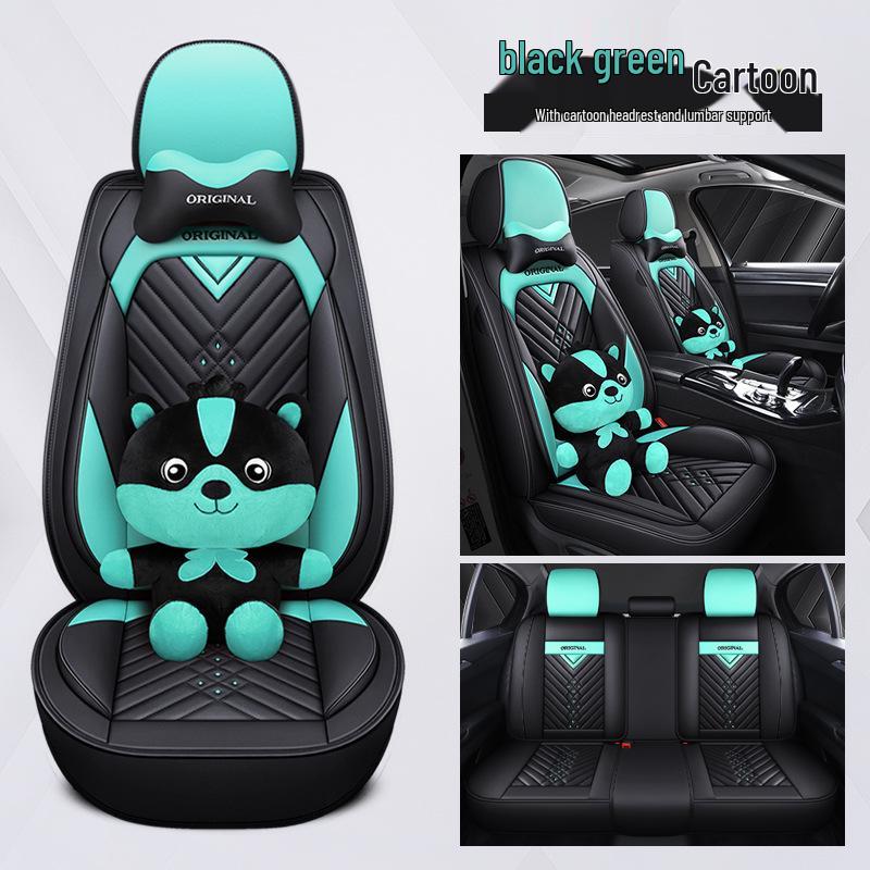 Universal Leather Car Seat Covers & Cushions for All Seasons - Compatible with Skoda Rapid