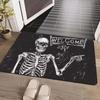 Dance Skeleton Door Mat Cute Pattern 100% Polyester Anti Slip Welcome Entrance Carpet Kitchen Bedroom Living Room Rug