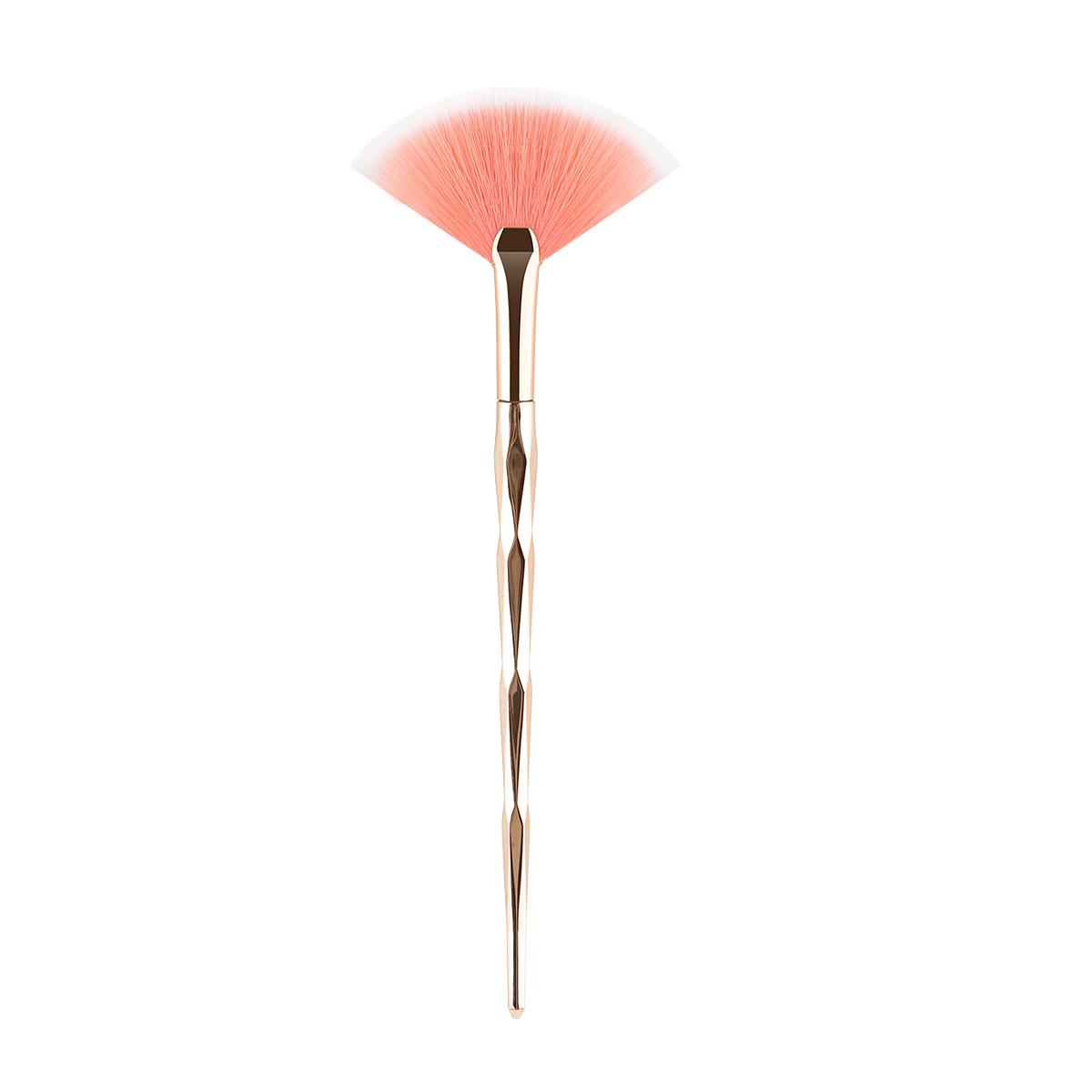 

1pcs New Practical Facial Brushes Fan Makeup Brushes Soft Portable Mask Brushes Cosmetic Tools for Ladies Girls Nail Charm Beaut золотий