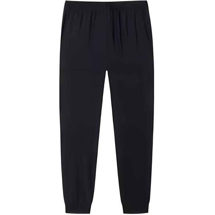 Anta All-Weather Series Solid Color Simple Versatile Knitted Sports Pants Men bottoms Basic-Black 152527305-2