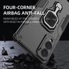 KEYSION Shockproof Case for Samsung S25 Edge 5G Soft Silicone+PC Upright Metal Ring Stand Phone Back Cover for Galaxy S25 Edge