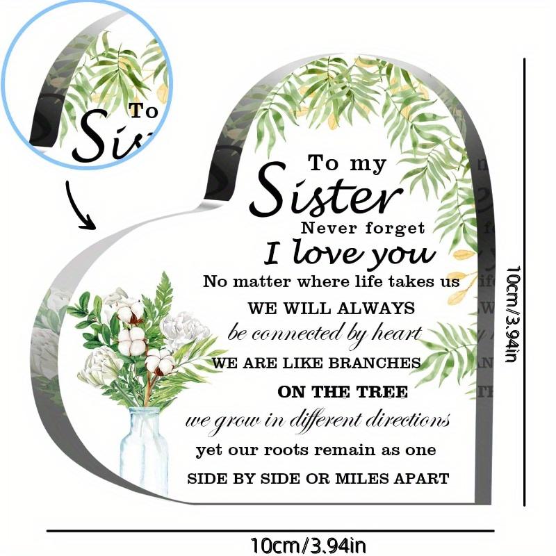 Sister Heart Keepsake - Meaningful Birthday Paperweight Gift from Sibling