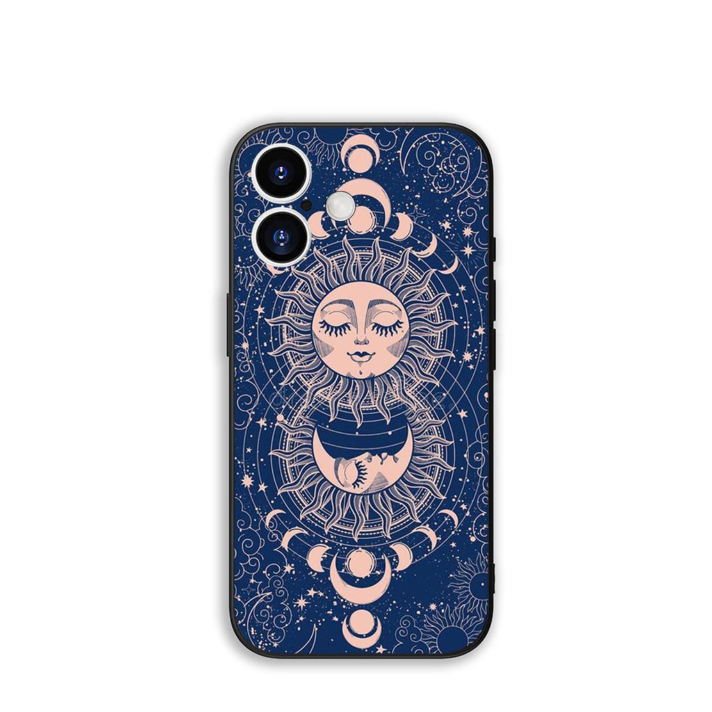 For OPPO A54 A40 A60 A80 A18 A16 A17 A38 A78 A79 A57 A55 A96 A15 A12 Phone Cover Case Funny Sun Moon Face Casing