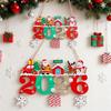 Hanging Style Wooden Christmas Pendant Christmas Door Decoration  For Home Door Xmas Tree Pendants