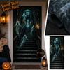Cortina de Puerta de Halloween Aterradora con Temática para Decoración del Hogar y Uso en Entradas