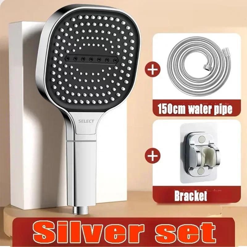 3-Modes High Pressure Shower Head Water Saving Shower Heads Adjustable Water Massage Sprayer Home Bathroom Accessories