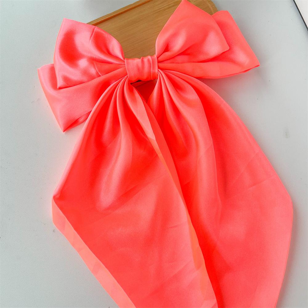 

Кольоровий бантик Стрімер Велика зажимка для волосся Весняна зажимка Super Fairy Однотонна зажимка для волосся для жінок Аксесуари для волосся Jianyue