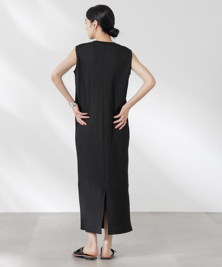 Nano Universe Henley Neck Dry Terry Size S Women's Dress, (010), Black, 669-5119325