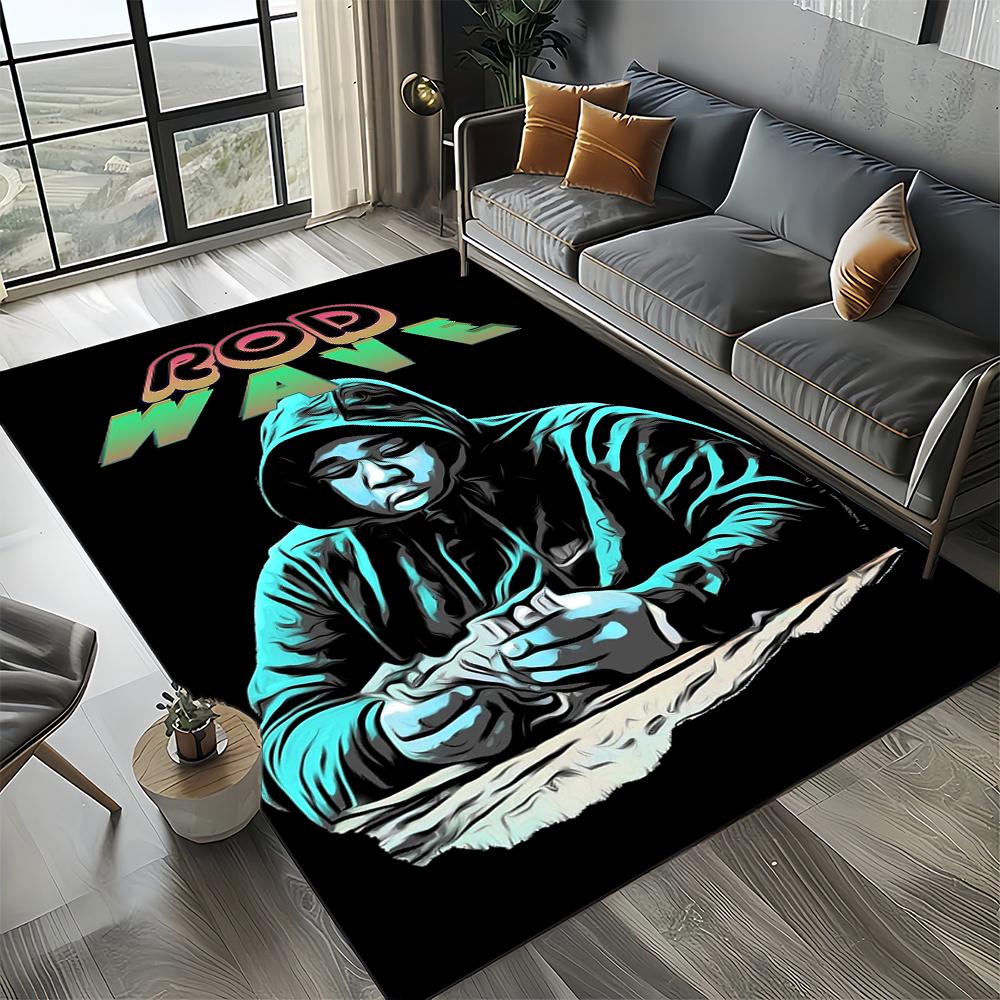 3D Printing Rod Wave Rapper Area Rug,Carpet Rug for Home Living Room Bedroom Sofa Doormat Decor,kids Play Non-slip Floor Mat