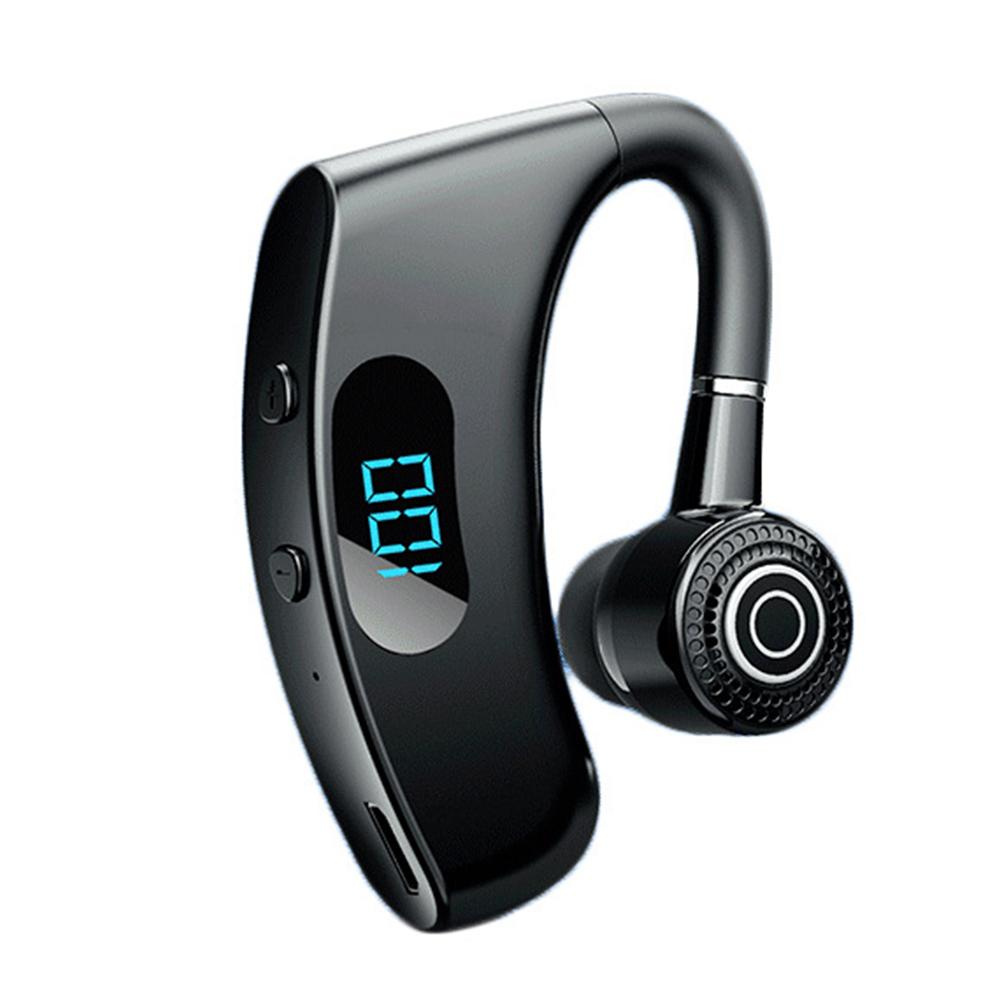 

V12 Wireless Headsets LED Display Long Standby Time Headphones Stereo TWS BT 5.2 Stereo Earhook Earphones for Business Equipment чорний