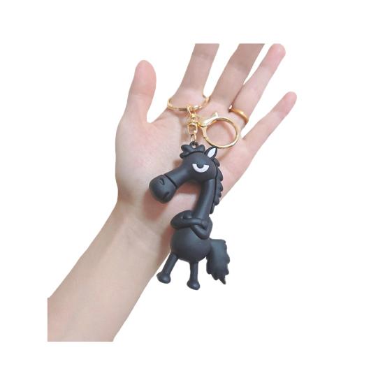 Keychain Pendant Horse Design Soft Polyethylene Meaningful Animal Keychain Bags Wallets Backpacks Accessories