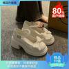 Mary Jane Shoes Women's Spring 2025 New Fashion High Heel Bow Platform Heel Pearl with Skirt Small Leather Shoes