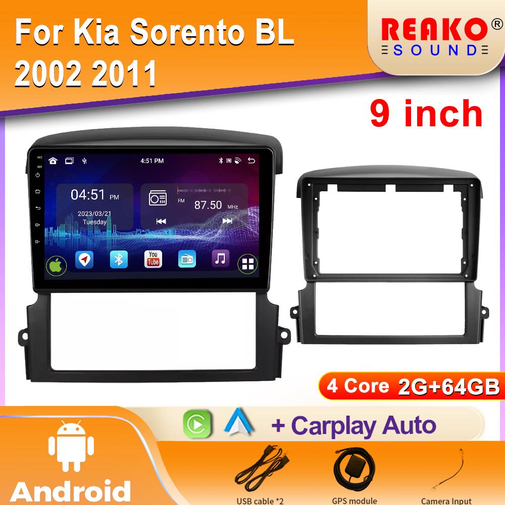 Android autorádio pre Kia Sorento BL 2002 2011 stereo GPS Navigácia video Multimediálny prehrávač magnetofón carplay