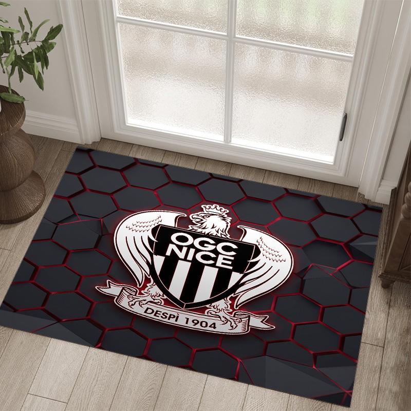 OGC Nice FC Design Crystal Velvet Carpet Cozy Non?Slip Printed Rug For Bedroom Living Room Entrance