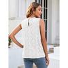 Canottiera Estiva da Donna a Colore Unito con Lavorazione ad Uncinetto in Pizzo Intrecciato Top Sexy con Bordi in Pizzo a Maglia