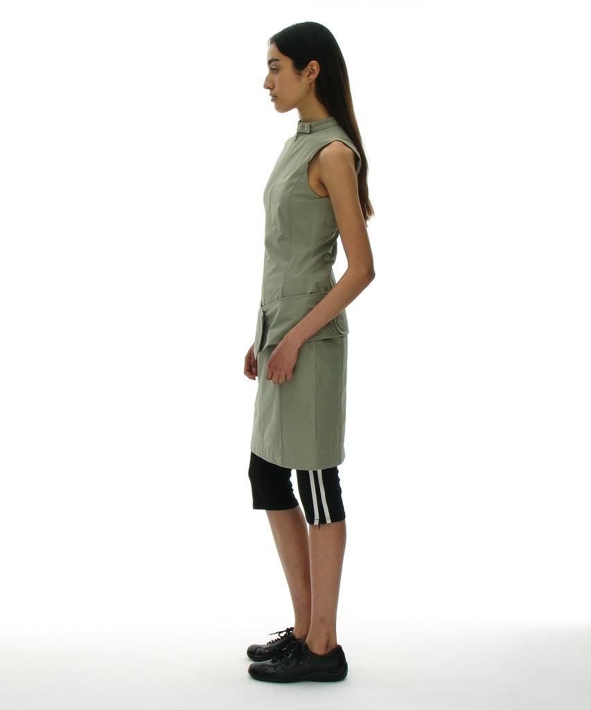 Partimento Woman Minimal Belted Dress_Light Khaki