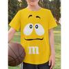 Summer Crewneck M&M Chocolate Bean Innovative Children T Shirts Fashion Boys Childrens Clothing Fun 3D Cartoon Print Soft Tees
