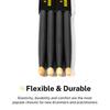 Donner Drumsticks, Set of 2, 5A Maple Wood, Practice Pad, Snare Drum, Percussion Sticks, with Storage Case, Black, Christmas, Birthday Gift